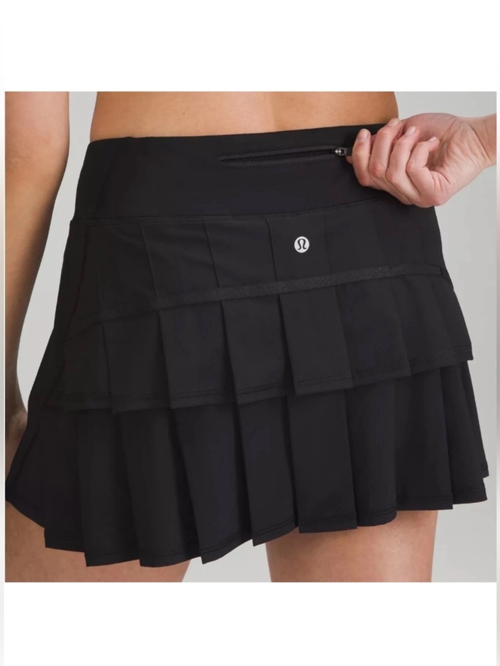 lululemon athletica Black Pleated Performance Skirt